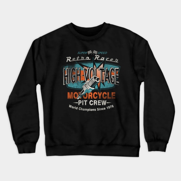 Motorcycle Pit Crew Crewneck Sweatshirt by Red Rov